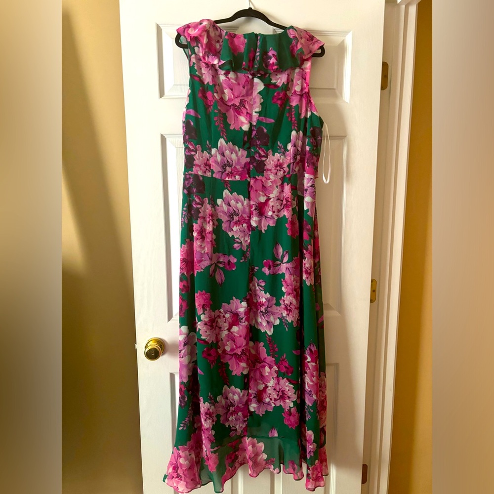 Green floral dress